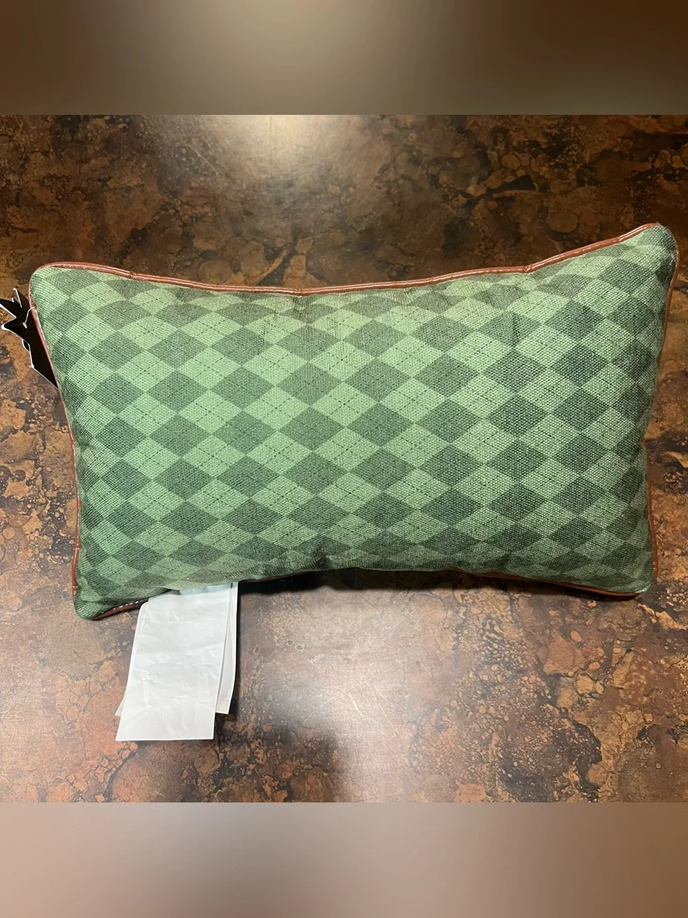 MSX Green needlepoint Golf Balls Accent Pillow Michael Strahan NWT